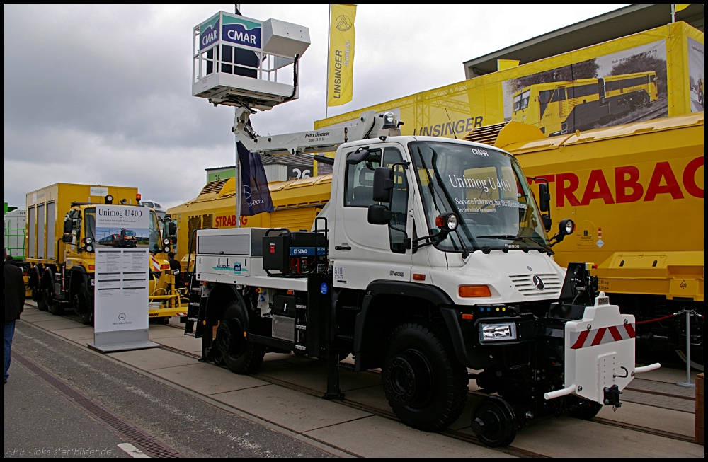 Auch fr den Einsatz als Servicefahrzeug fr Straenbahnen ist der Unimog U400 ausrstbar (INNOTRANS 2010 berlin 21.09.2010)