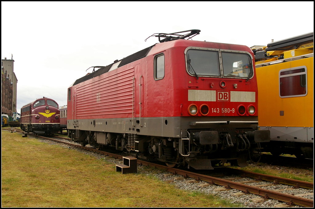 Beim Familienfest der Magdeburger Eisenbahnfreunde e.V. am 09.09.2017 war auch DB Cargo 143 580-9 zu Gast. Die Lok ist seit 2017 bei der Gütersparte und konnte auch besichtigt werden