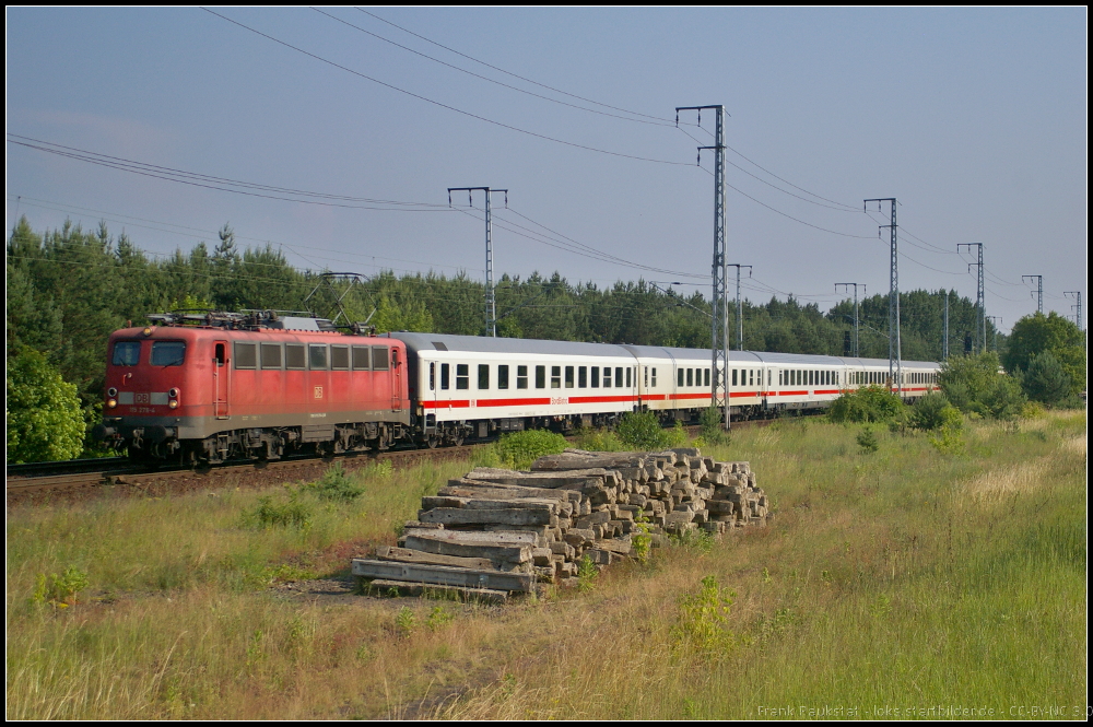 DB 115 278 mit dem Pbz nach Berlin-Lichtenberg am 20.06.2013 in der Berliner Wuhlheide
<br><br>
Update: 23.06.2016 in Dortmund z-gestellt