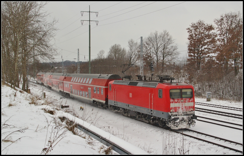 DB Regio 112 111 mit dem RE3 nach Elsterwerda am 12.03.2013 in Diedersdorf