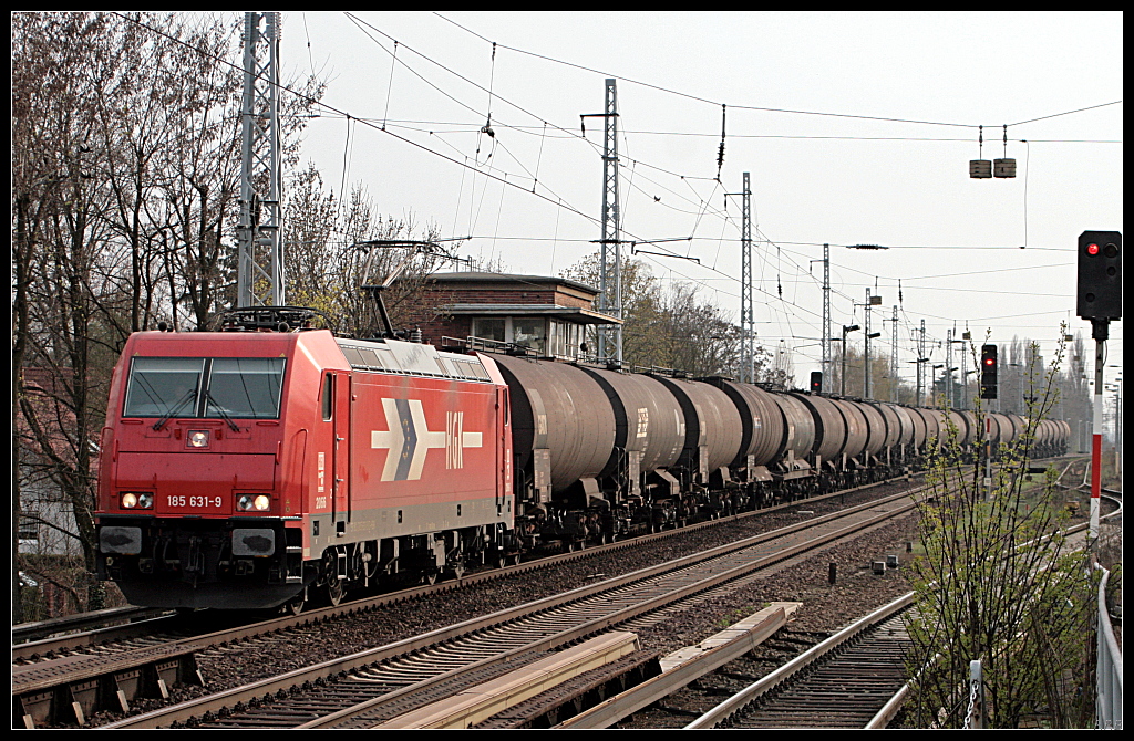 HGK 2006 / 185 631-9 mit Kesselwagen (Berlin Karow 13.04.2010)