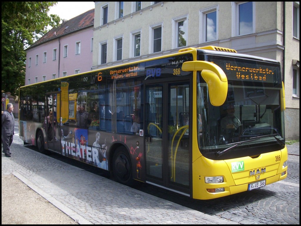 MAN Lion's City der Regensburger Verkehrsbetriebe in Regensburg.
