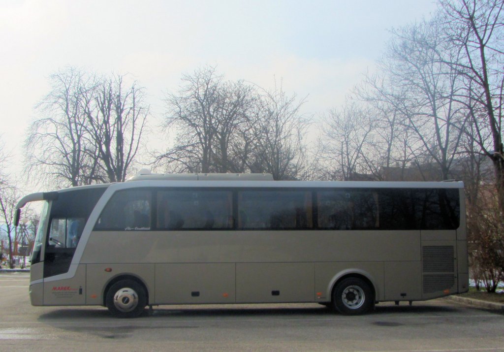 Nagelneuer OTOKAR/MAN Reisebus vom Reisebro MAREK aus Niedersterreich,Krems,28.3.2013.