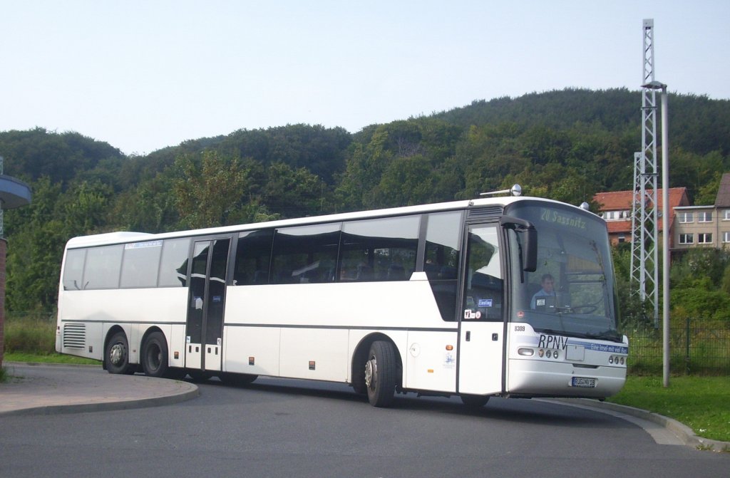 Neoplan Euroliner der RPNV in Sassnitz.
