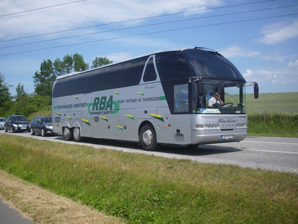 Neoplan Starliner von Regionalbus Arnstadt aus Deutschland in Mukran.