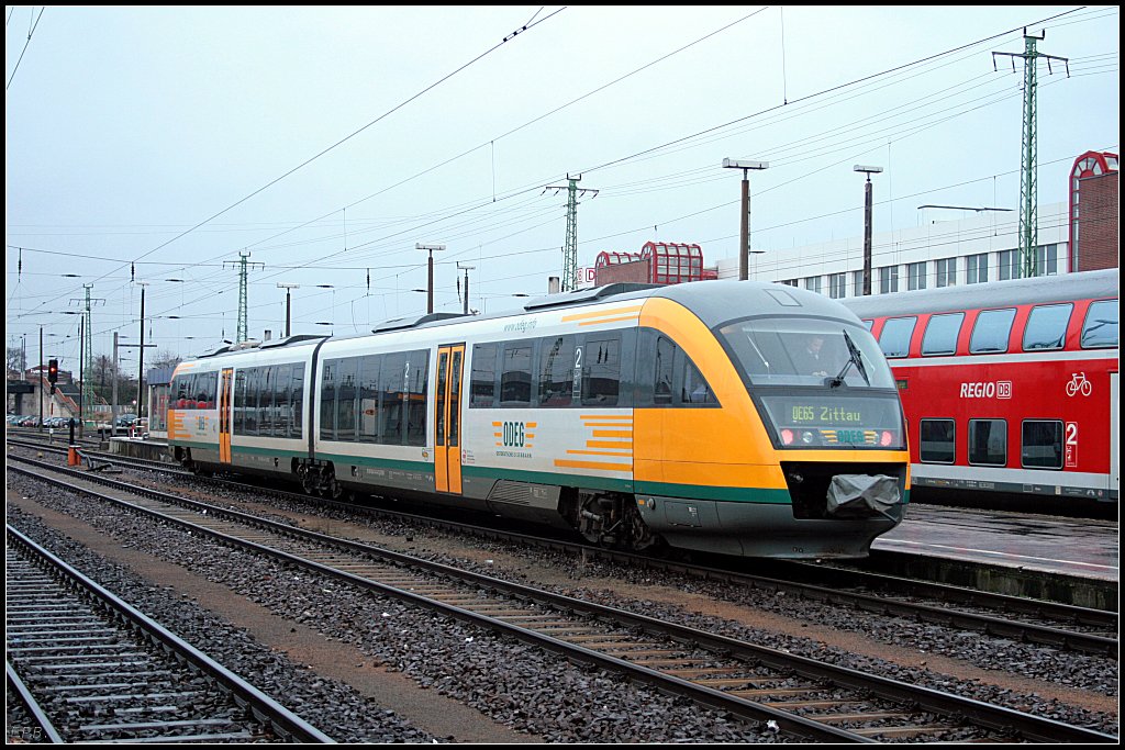 ODEG 642 414-6 als OE65 Zittau in Cottbus am 28.12.2009