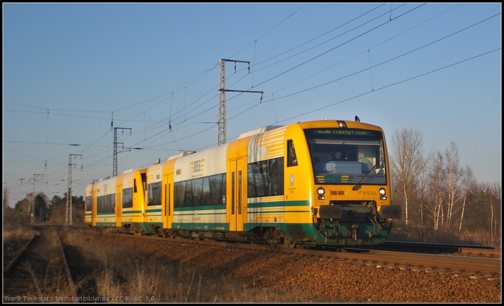 ODEG VT 650.64 / 650 064 als RB36 nach Frankfurt (Oder) am 05.03.2013 in der Berliner Wuhlheide