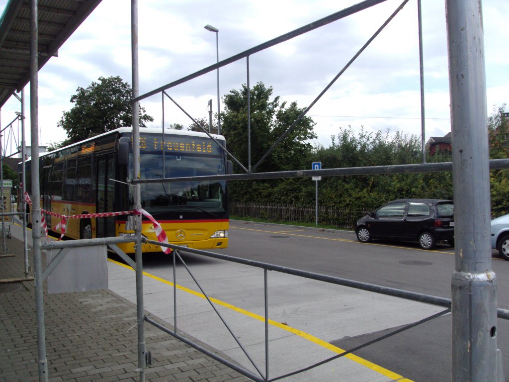 POSTAUTO-Mercedes Citaro Baujahr 2010 am Bahnhof Steckborn am 13.9.12