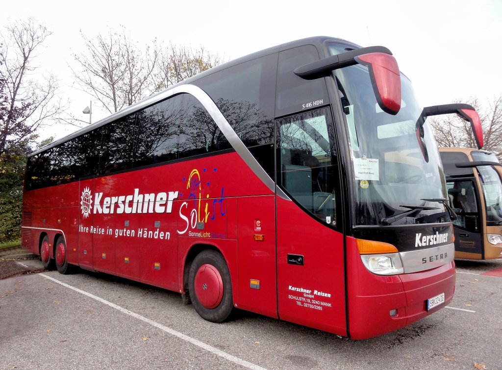 SETRA S416 HDH von KERSCHNER Reisen aus Niedersterreich am 28.10.2012 in Krems an der Donau.