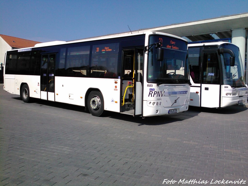 Volvo & Neoplan des RPNV aufm Busbahnhof in Bergen auf Rgen am 6.5.13 