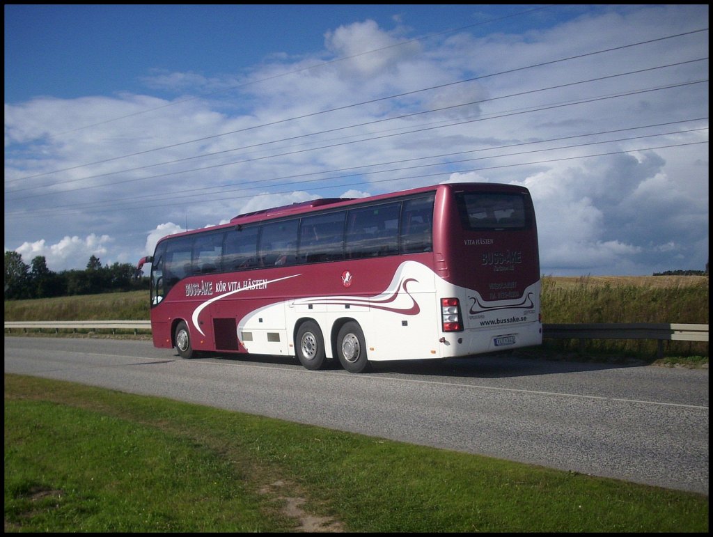 Volvo 9700 von Bussake aus Schweden in Mukran.