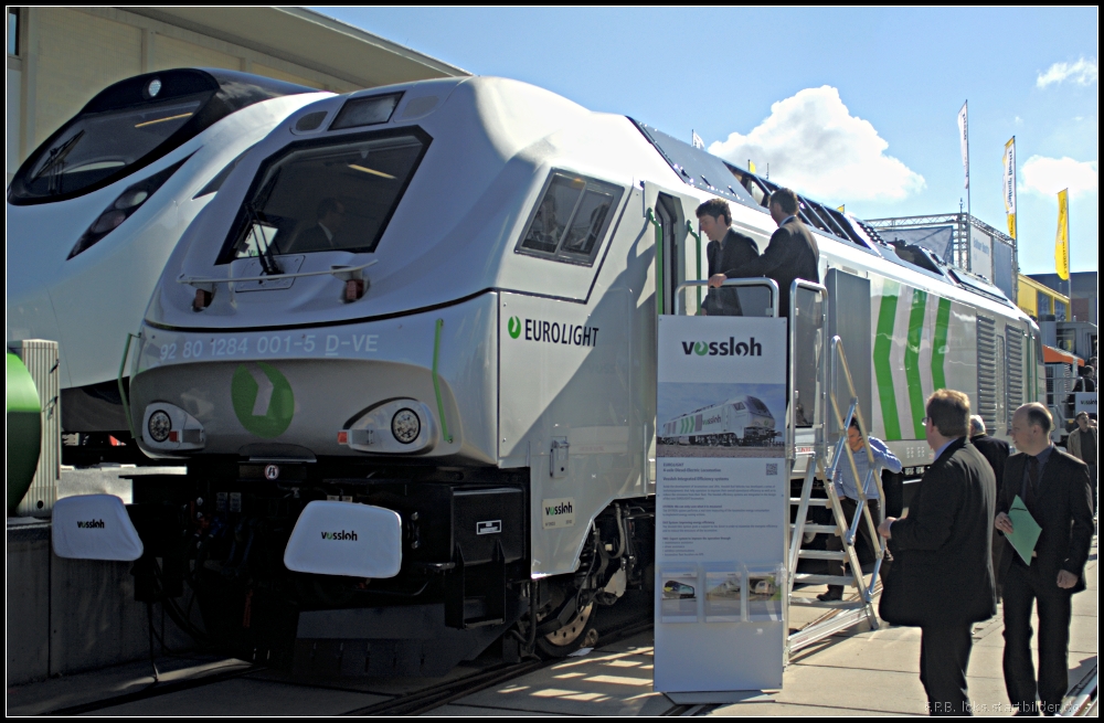 Vossloh EUROLIGHT 284 001 auf der InnoTrans 2012 in Berlin (NVR-Nummer 92 80 1284 001-5 D-VE)