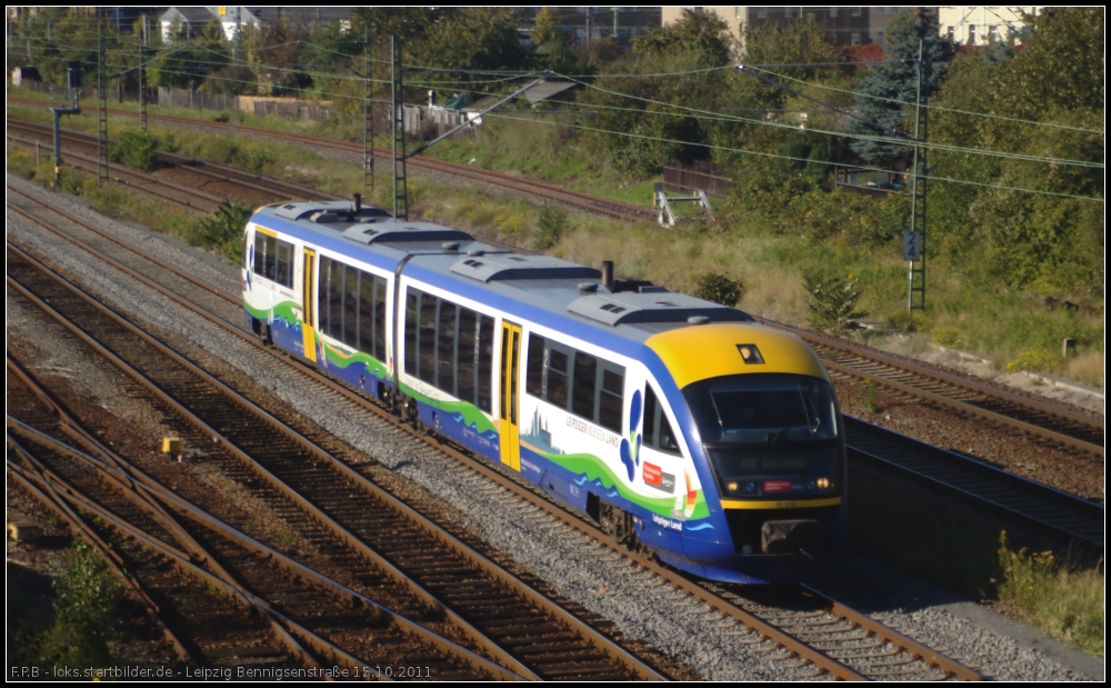 VT 618 / 642 347  Leipziger Land  der Mitteldeutsche Regiobahn als MRB Bad Lausick (gesehen Leipzig Kohlweg 15.10.2011)