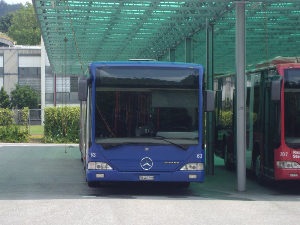 VZO-Mercedes Citaro NR.63 Baujahr 2002 im Depot in Rti am 8.7.13