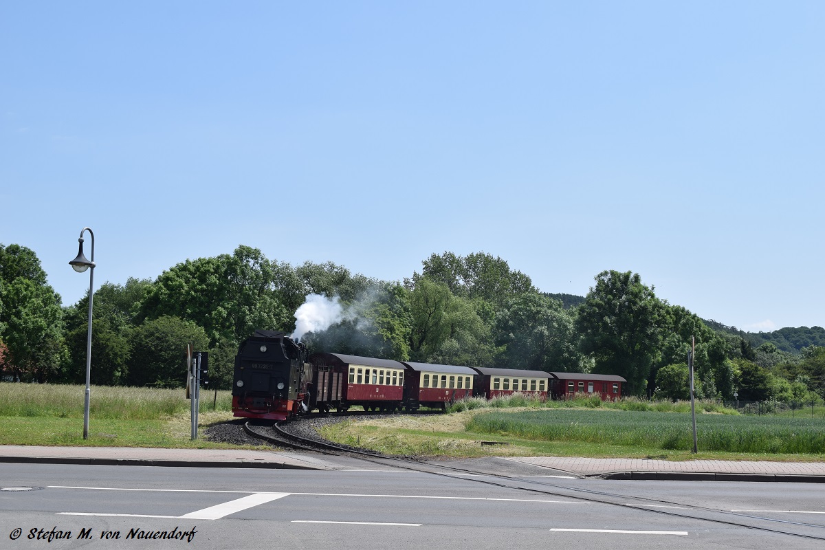 02.06.2017: Einfahrt in Gernrode.