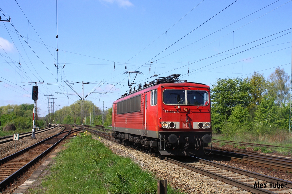 155 004 DBSR lz den 17.04.14 im Bf Leipzig-Thekla