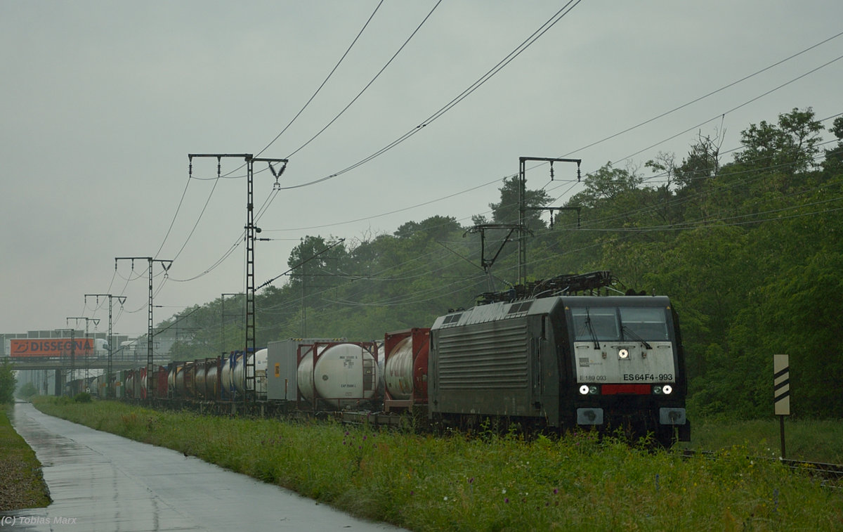 189 093 hinter Weiterstadt am 01.06.2016