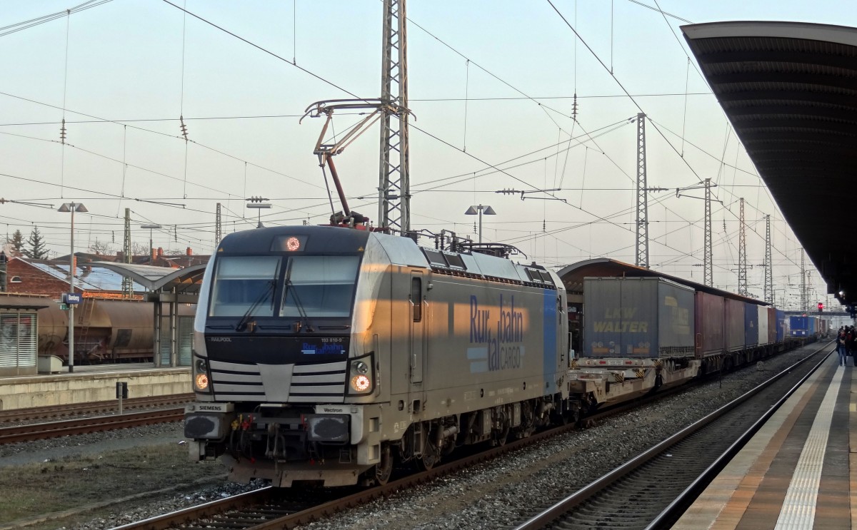193-810 bei ihrem Besuch in Bamberg.
Aufgenommen im Februar 2015.