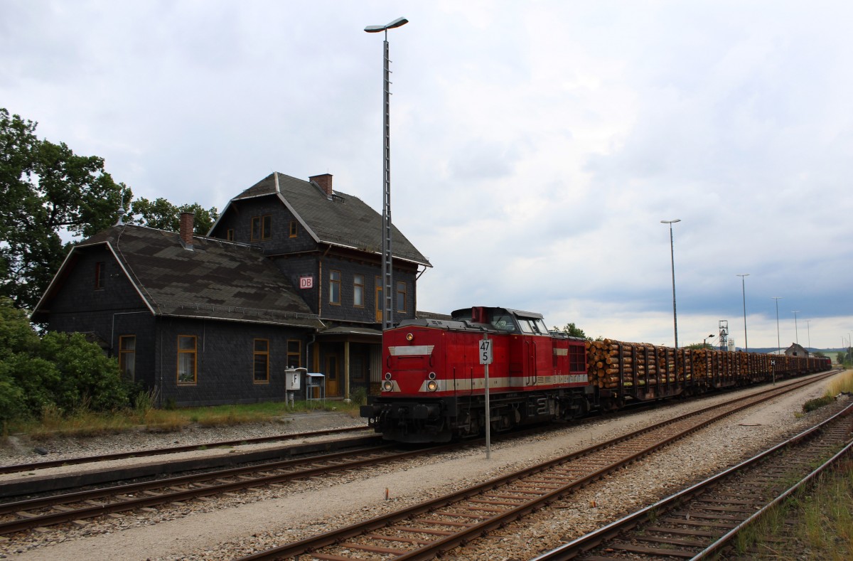 202 597-1 der EBS zu sehen am 07.07.14 in Friesau/Ebersdorf.