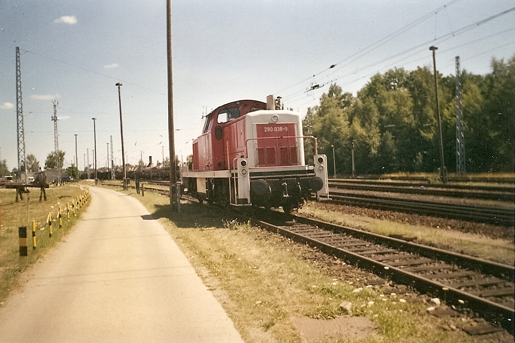 290 038 im Rangierbahnhof Seddin.