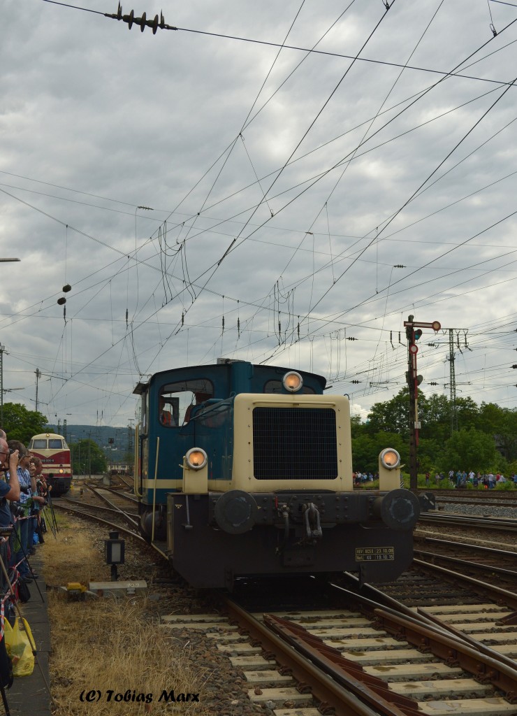 333 068-5 bei einer Rangierfahrt im DB Museum Koblenz beim Sommerfest am 13.06.2015