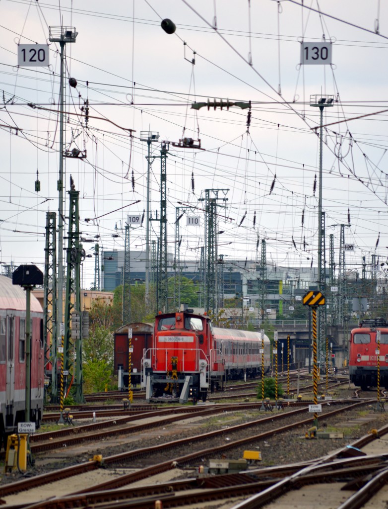 363 218-9 in der Abstellung des Frankfurter Hbf´s am 26.04.2015