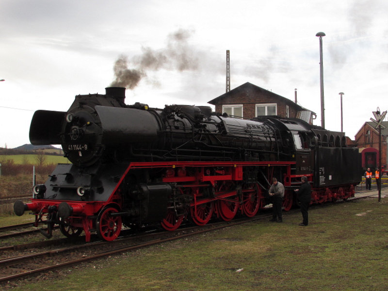 41 1144-9 hat ihren neuen Platz im Bw Arnstadt gefunden am 08.Feb.2014