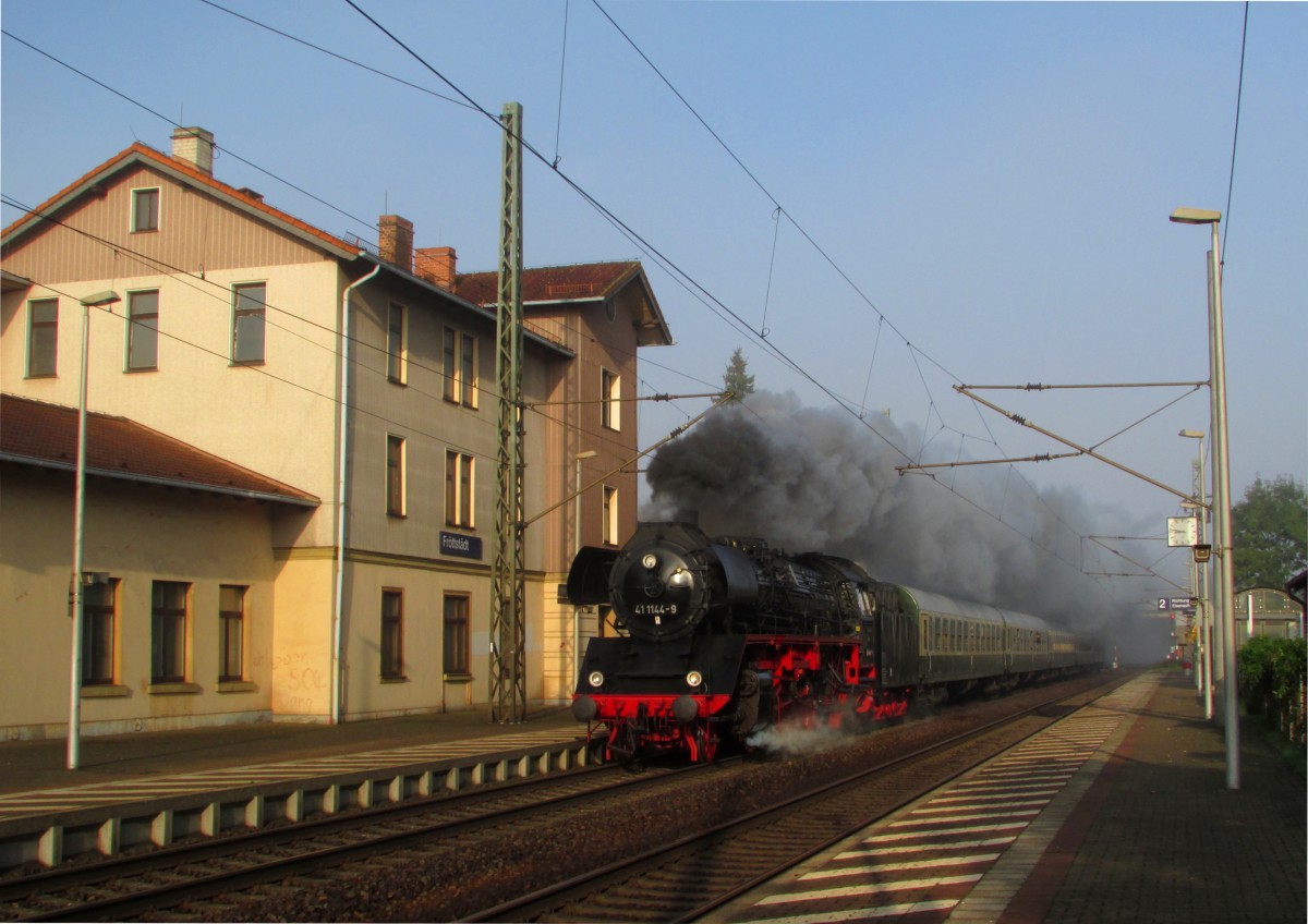 41 1144-9 mit dem Altenburger-Express im Bahnhof Fr�ttst�dt am 20.09.2014.
Platz.3 Monat September.2014