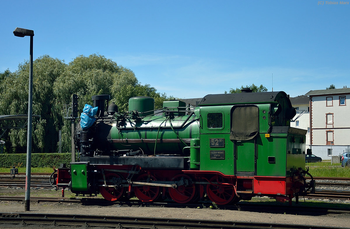 52 MH (99 4632) am 22.07.2016 in Putbus abgestellt.