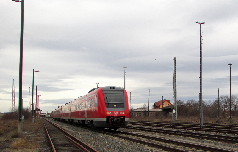 612 674 bei der Einfahrt in Arnstadt am 08.Feb.2014