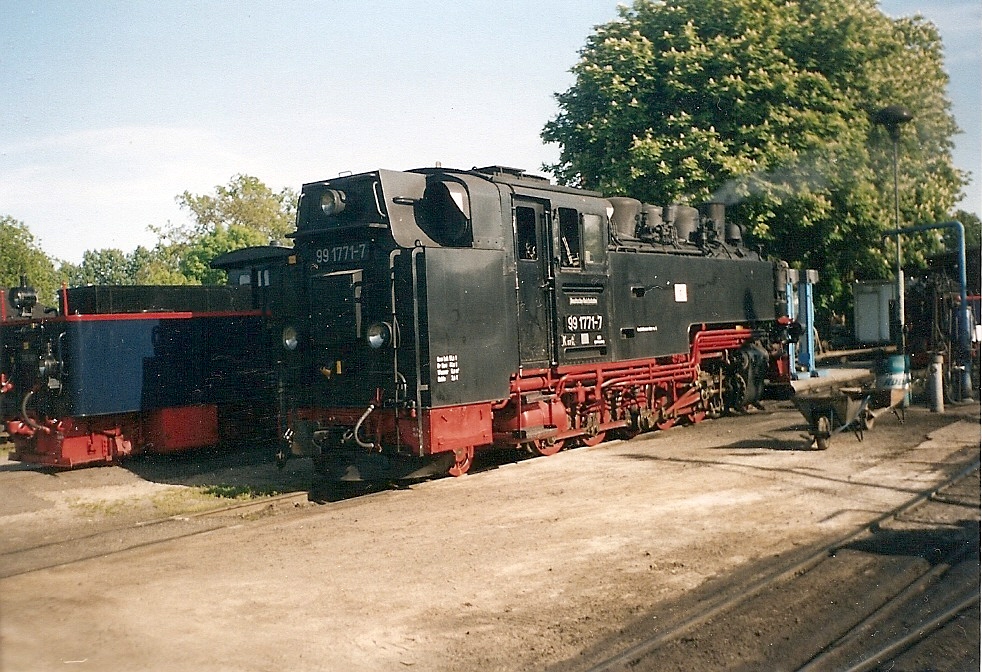 99 1771-7 als Aushilfe beim Rasenden Roland in Putbus.
