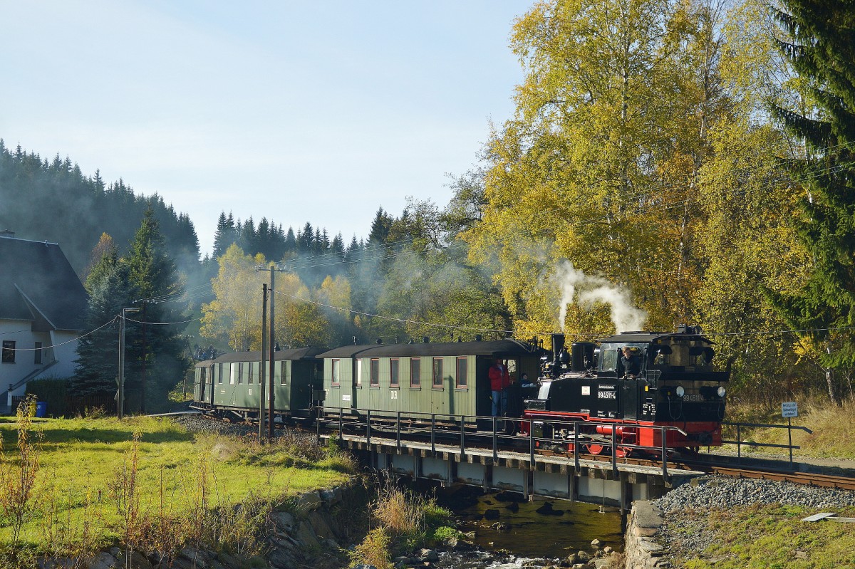 99 4511-4 bei der Einfahrt in Schmalzgrube am 24.10.2015