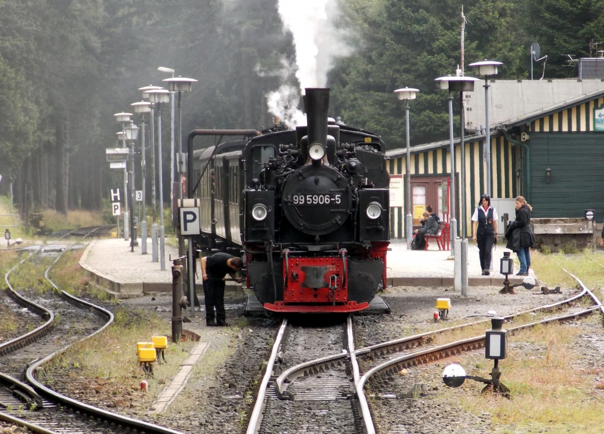 99 5906-5 stand mit 99 5902 und dem Traditionszug am 13.08.2014 in Schierke.Fotograf war mein Vater Stefan Marx