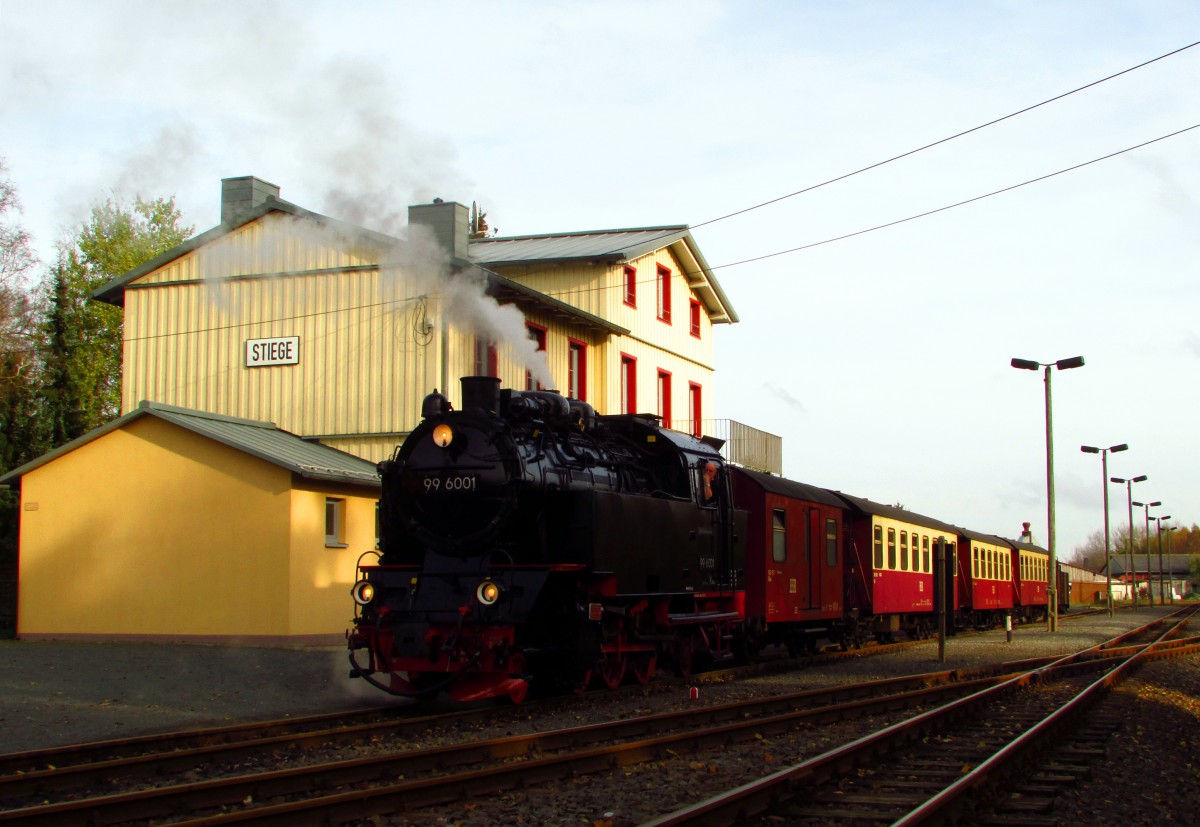 99 6001 mit P 8965 in Stiege am 18.10.14