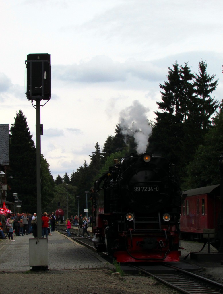 99 7234-0 beim Rangieren am 13.08.2014 in Drei-Annen-Hohne