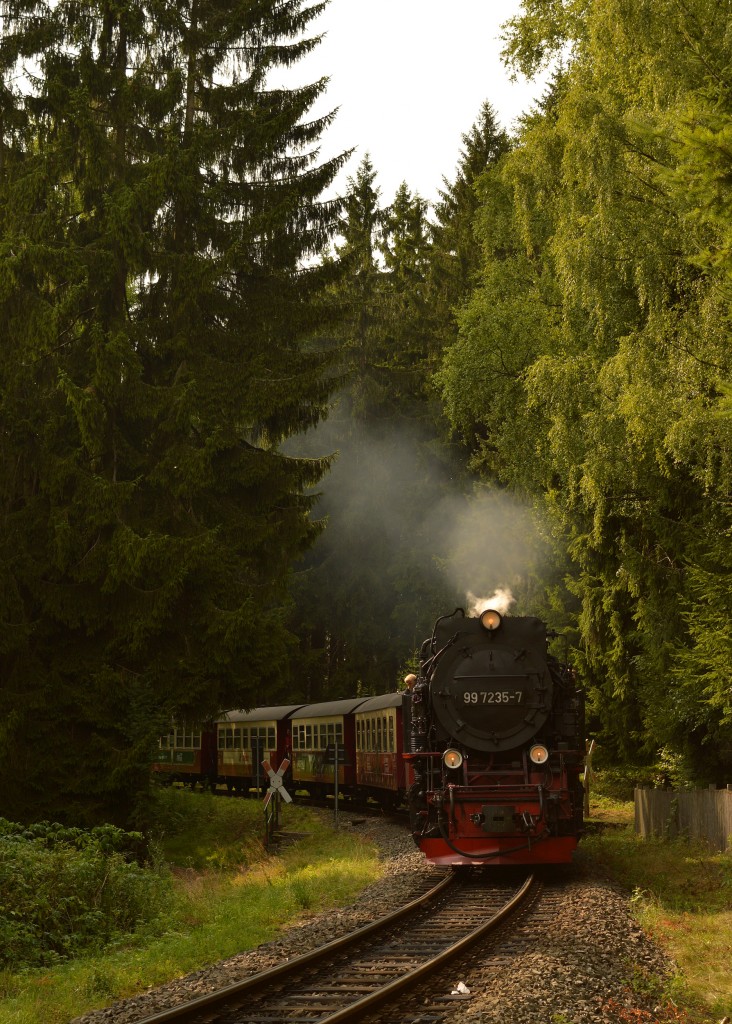 99 7235-7 kurz vor Benneckenstein mit N 8929 am 12.08.2015