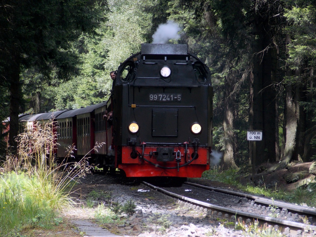 99 7241-5 rollte mit P 8926 am 13.082.2014 in den Bahnhof Schierke ein.Fotograf war mein Vater Stefan Marx