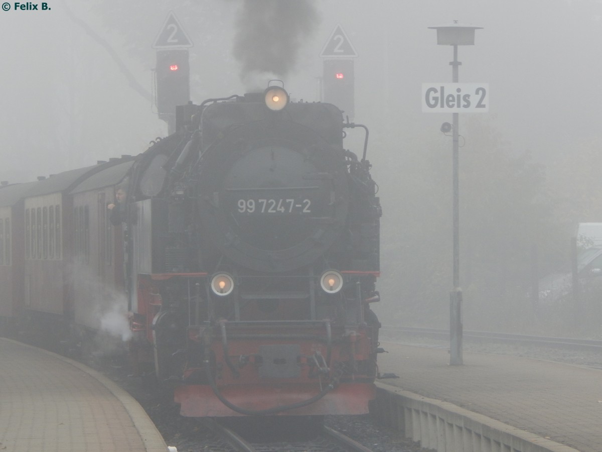 99 7247-2 der HSB in Wernigerode am 28.10.2015