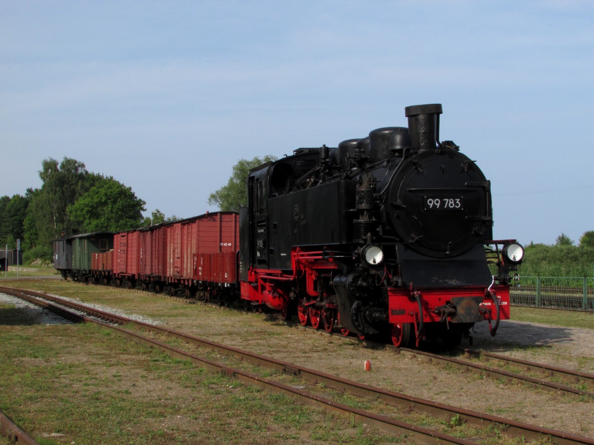 99 783 stand am 02.08.2014 nach ihrer Optischen herichtung im Putbusser Museum