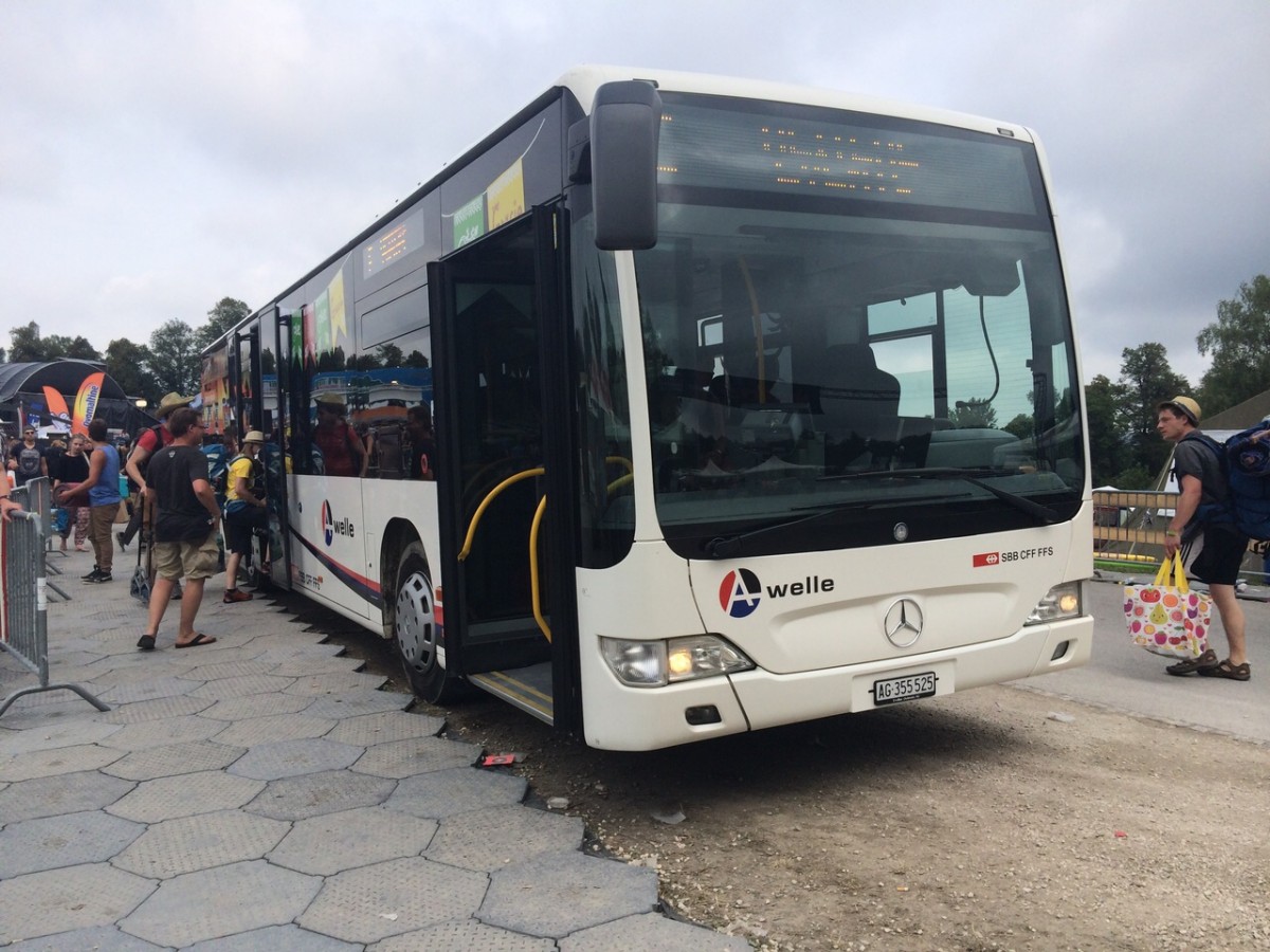 BDWM-Mercedes Citaro Baujahr 2008 in der Nhe von Zofingen im August 2015.