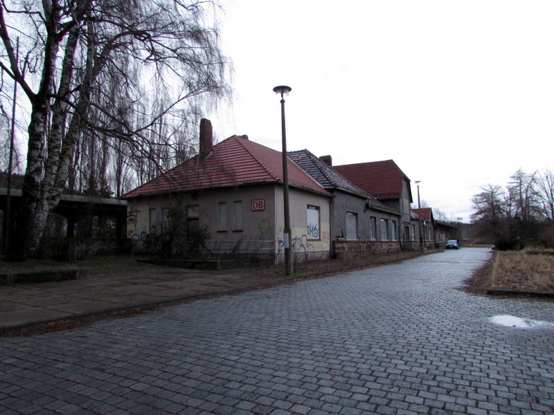 Das Bahnhofsgebude von Friedrichroda am 9.Jan.2014