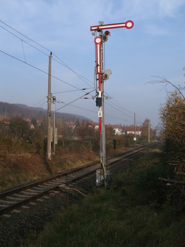 Das Einfahrsignal A von Sassnitz.