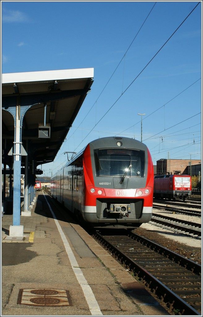 Der ET 440 032-1 in Aalen.
14. Nov. 2010