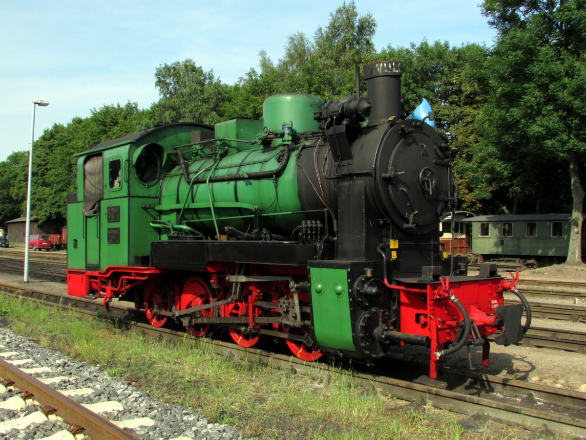 Die 100 J�hrige 52 Mh (99 4632) stand am 02.08.2014 in Putbus abgestellt