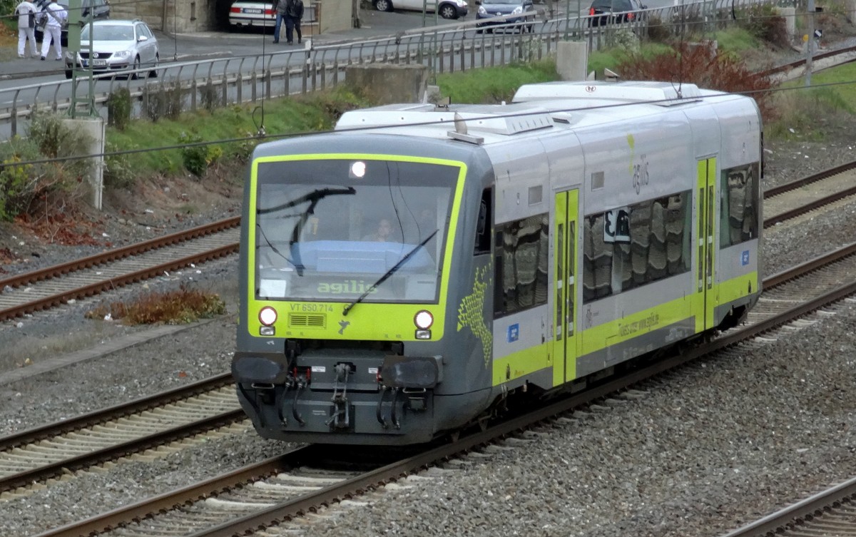 Die Agilis fhrt eigentlich nicht nach Kronach. 650-714 macht im November 2013 eine Ausnahme. 