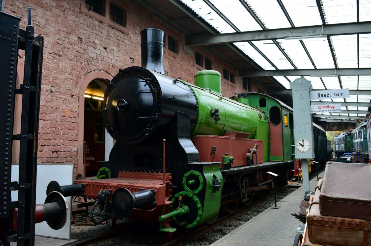 Die Pflzische T5 Nr 307 im Eisenbahnmuseum Neustadt am 30.11.2014