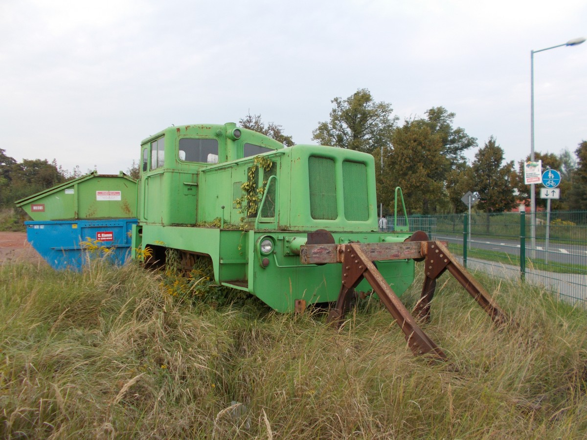 Diese ehemalige Werklok steht in Prenzlau und wurde von mir am 21.September 2014 fotografiert.