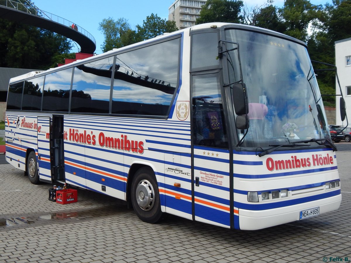 Drögmöller E330 H von Omnibus Hönle aus Deutschland im Stadthafen Sassnitz.