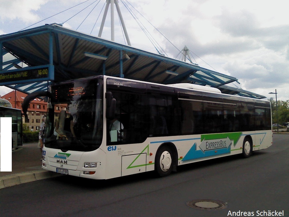 EIC R 59 M.a.n. Lions City der EW Bus GmbH am ZOB in Leinefelde