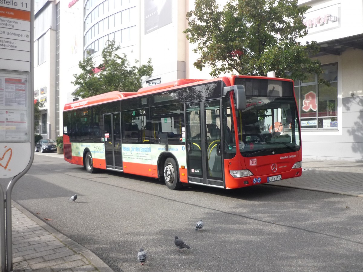 Ein MB-Citaro der RBS-Stuttgart S-RS 1620 in Sindelfingen am ZOB.